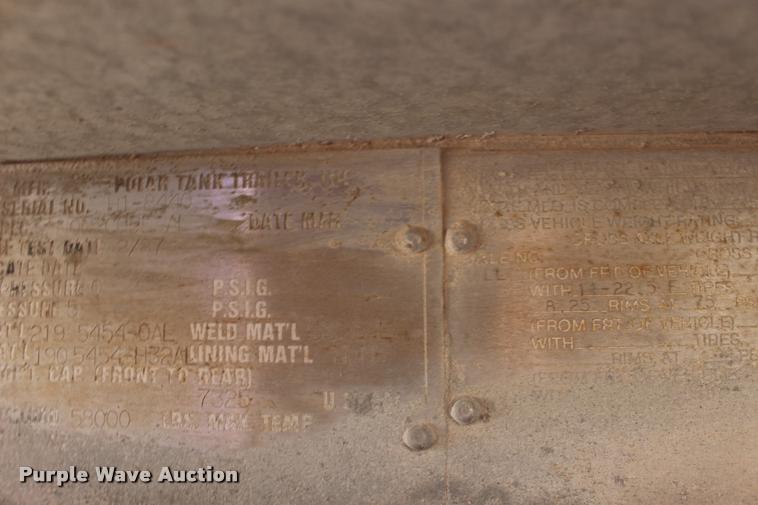 image for item DB0062 1987 Polar tank trailer