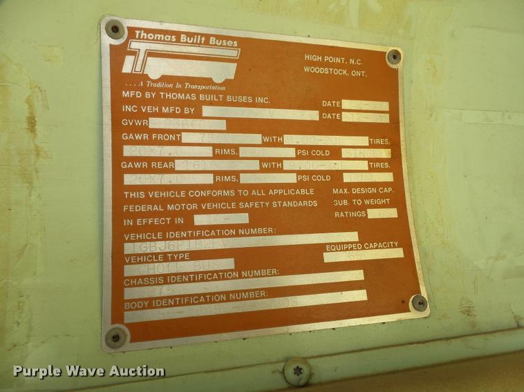 image for item DB0071 1985 Chevrolet 60 school bus