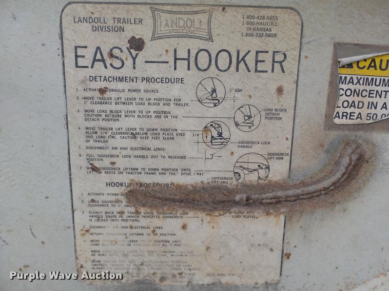 image for item DB0093 1993 Landoll 50T lowboy equipment trailer