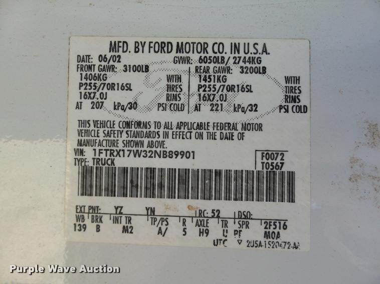 image for item DB0099 2002 Ford F150 XLT SuperCab pickup truck