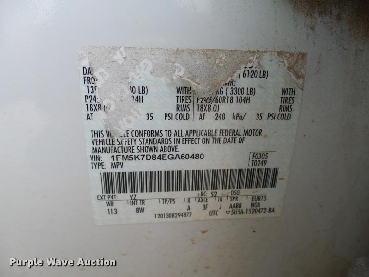 image for item DB0109 2014 Ford Explorer XLT SUV