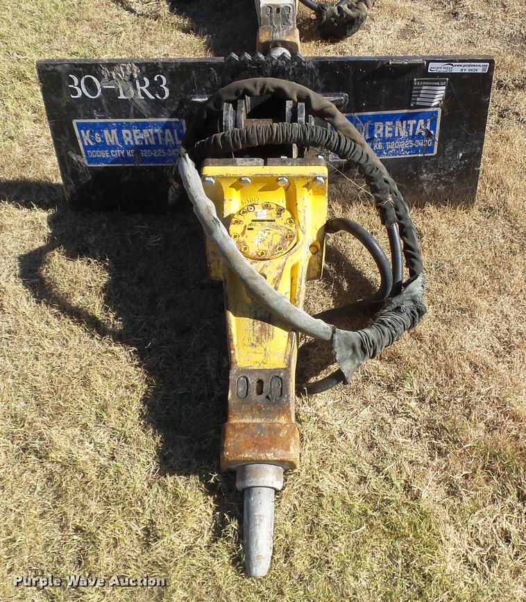 image for item BY9626 B&D Fabricators V1027 quick tach frame with Atlas Copco 220 concrete breaker