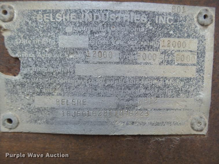 image for item DA4700 2001 Belshe WB12 utility trailer