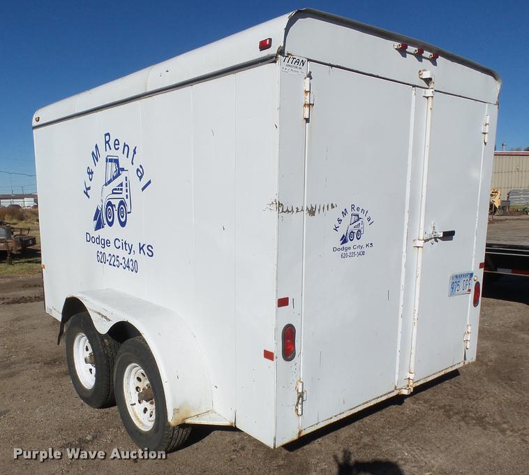 image for item DA4706 2002 Titan enclosed cargo trailer