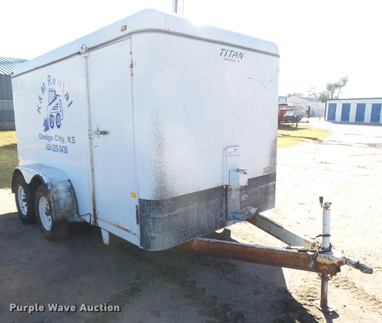 image for item DA4706 2002 Titan enclosed cargo trailer