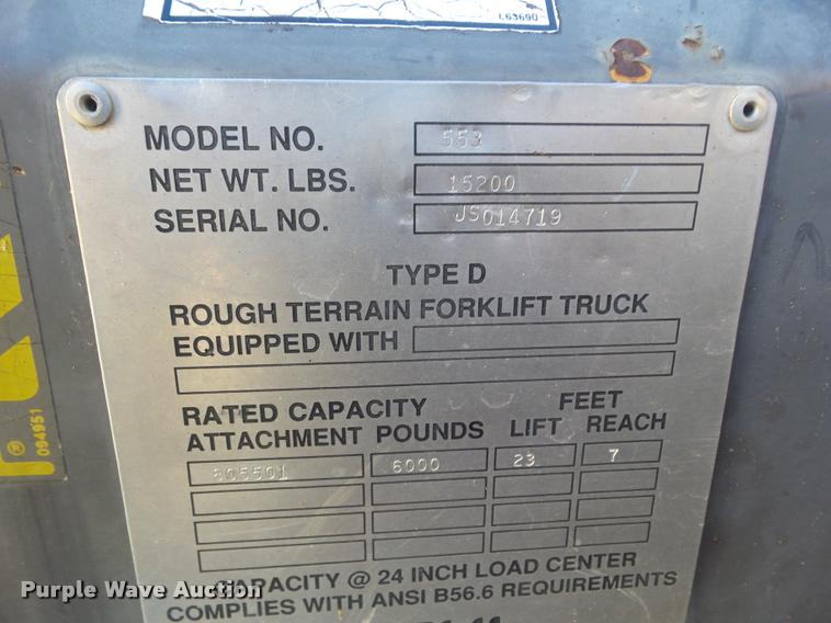 image for item DA4716 2001 Gehl 553 telehandler