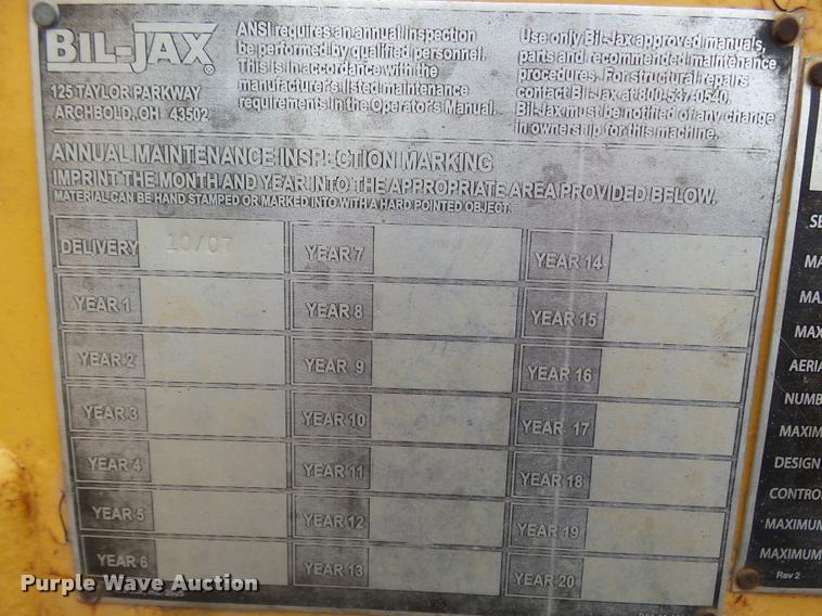 image for item DB1754 2003 Biljax 3632T boom lift