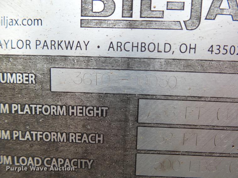 image for item DB1754 2003 Biljax 3632T boom lift