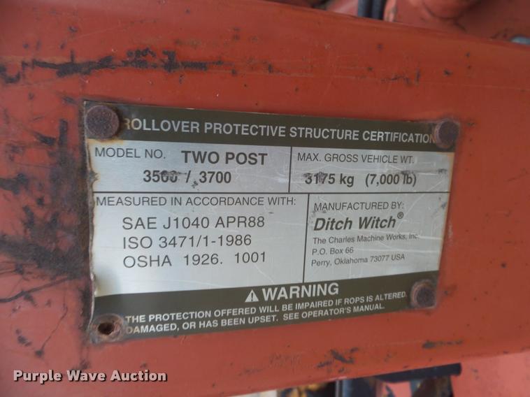 image for item DB3613 Ditch Witch 3700 trencher