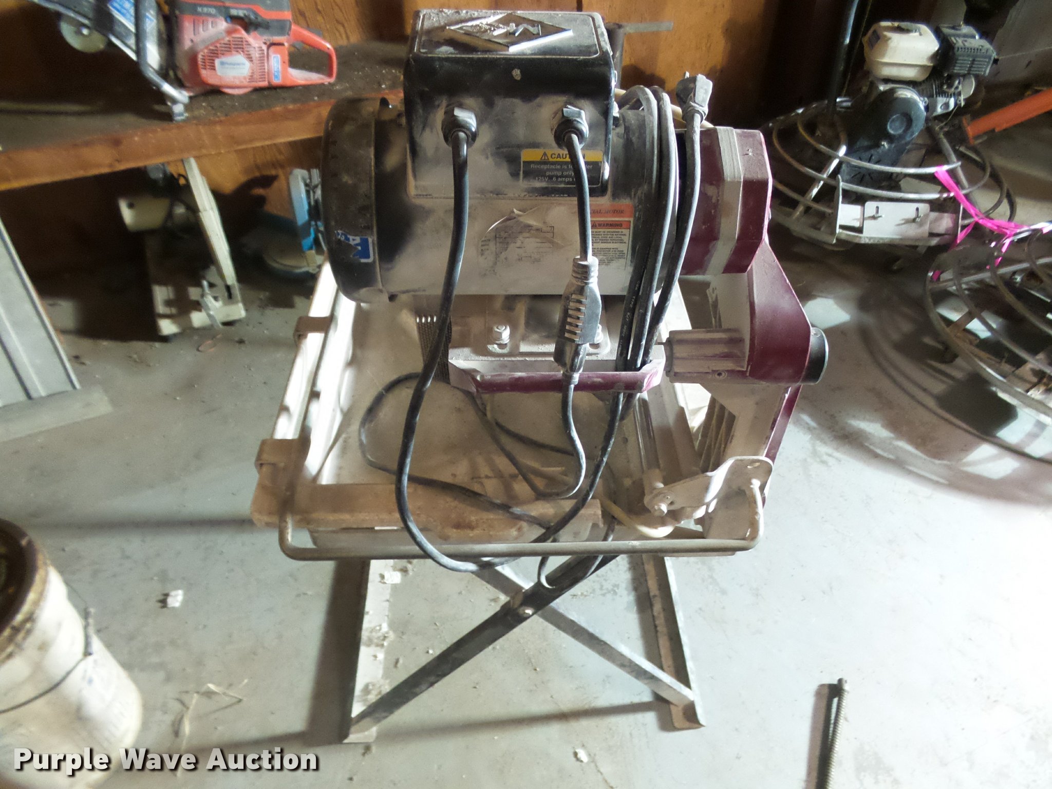 MK100 tile saw in Dodge City, KS Item BY9667 sold Purple Wave