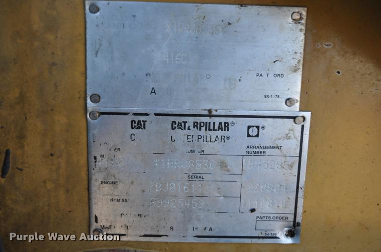 image for item L5051 1999 Caterpillar 416C backhoe