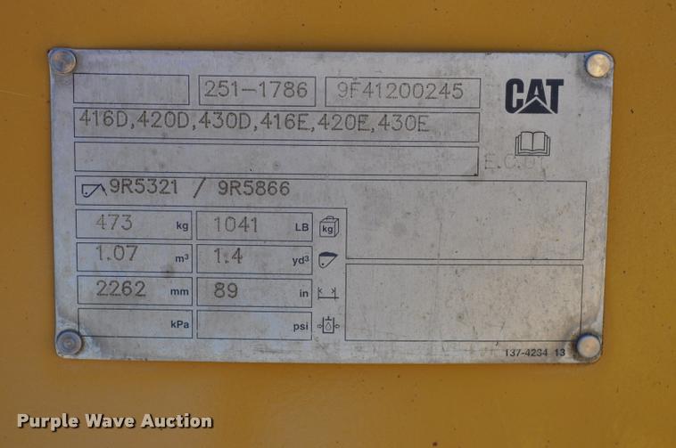 image for item L5052 1993 Caterpillar 416B backhoe