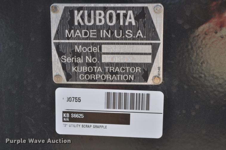 image for item L5081 2013 Kubota S6625 skid steer grapple bucket