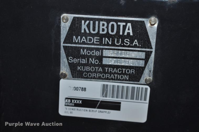 image for item L5082 2013 Kubota S6626 skid steer grapple bucket