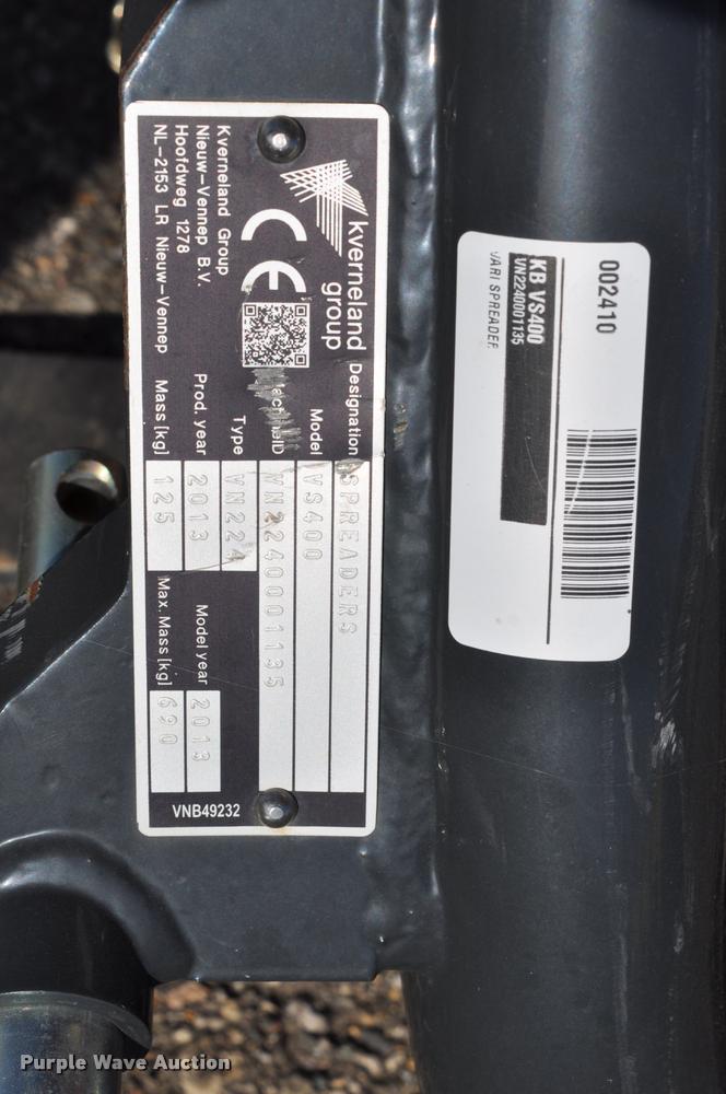image for item L5083 2013 Kubota VS400 Vari Spreader
