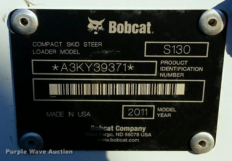 image for item L5089 2011 Bobcat S130 skid steer