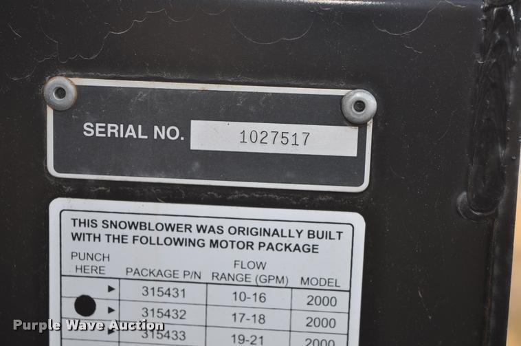 image for item L5090 2010 Erskine skid steer snow blower