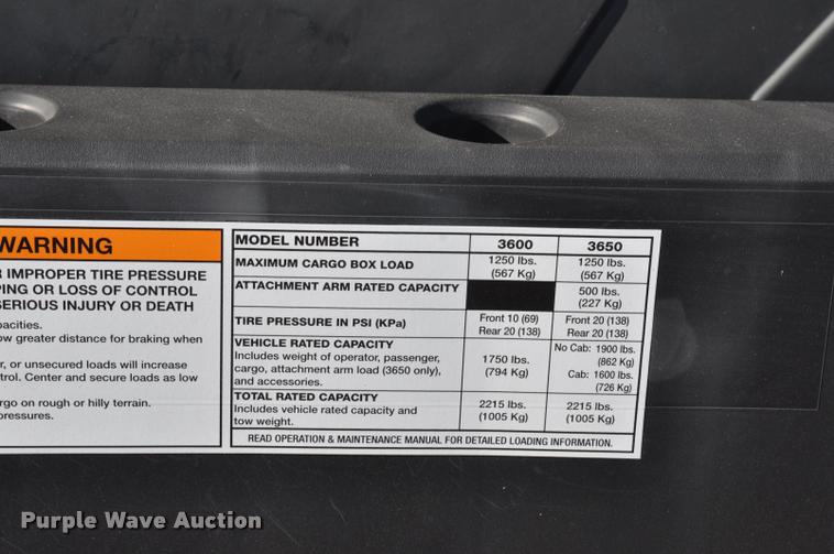 image for item L5091 2013 Bobcat 3650 utility vehicle