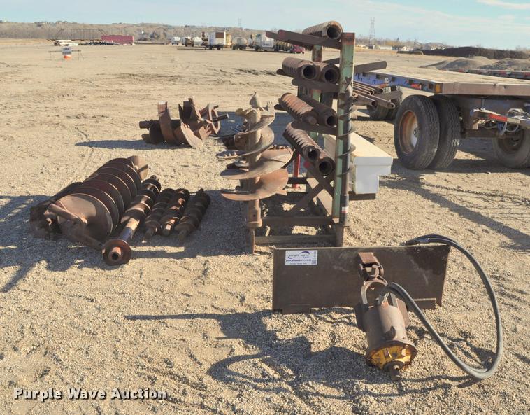 image for item L5134 Skid steer hydraulic boring motor and augers