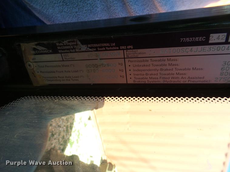 image for item BZ9245 2006 McCormick MTX135 MFWD tractor