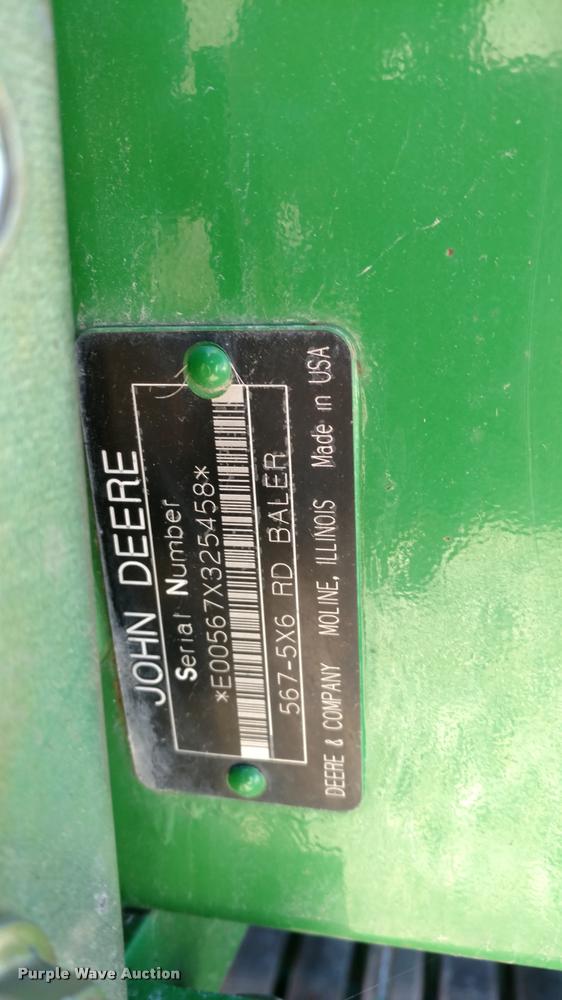image for item DA4401 2006 John Deere 567 round baler