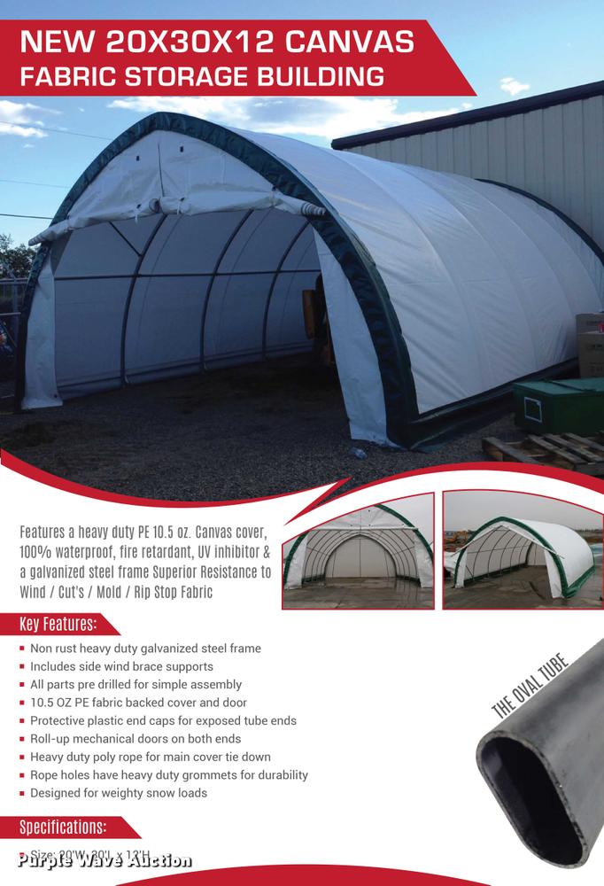 image for item F1602 Canvas storage building