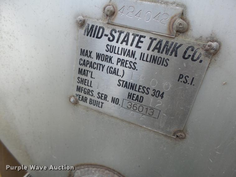 image for item K5541 2006 Ag-Chem 1800 sprayer bed