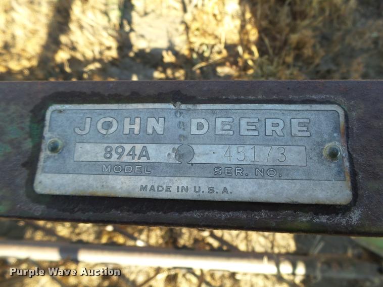 image for item L4137 John Deere 894A hay rake