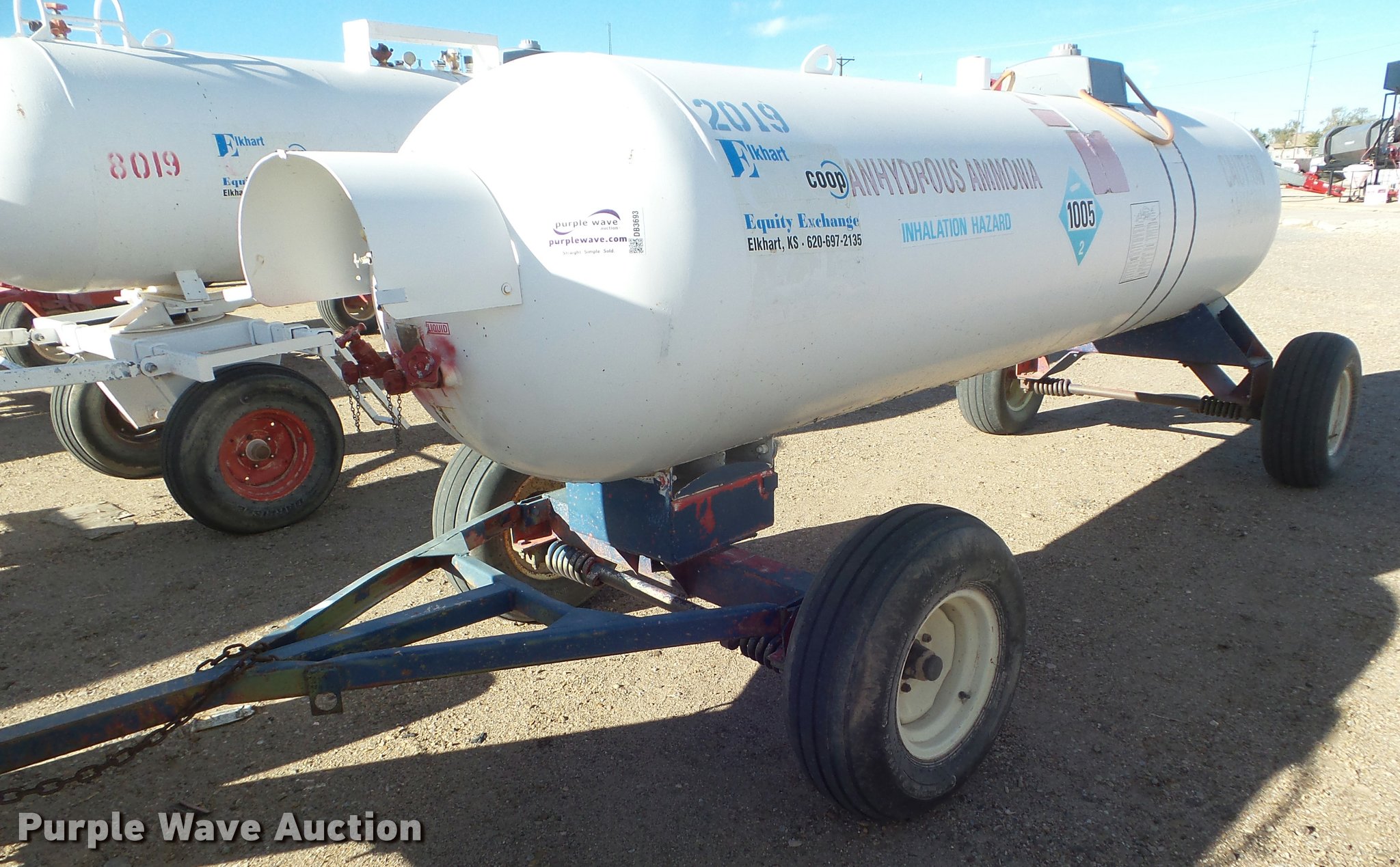 Anhydrous ammonia tank in Elkhart, KS Item DB3693 sold Purple Wave