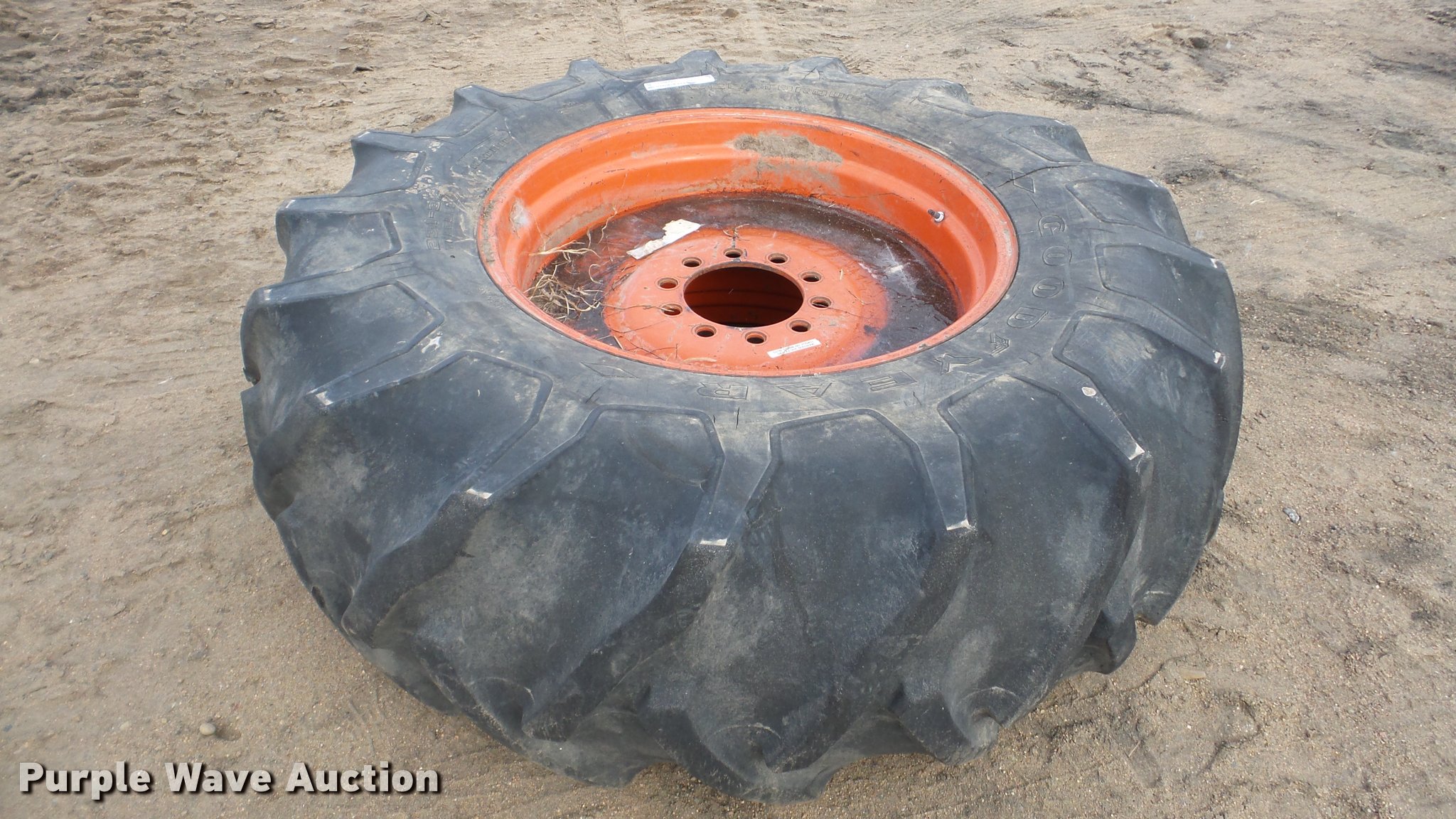 Goodyear 23.134 tire and wheel in Kinsley, KS Item DG9053 sold