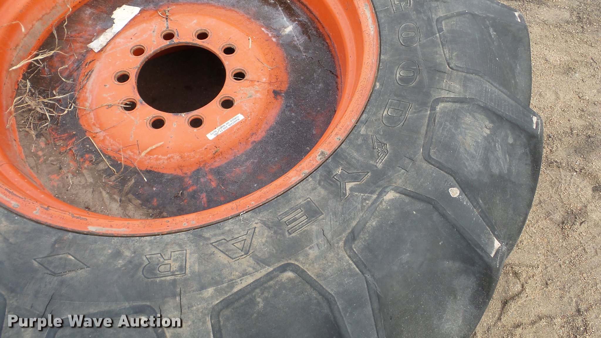 Goodyear 23.134 tire and wheel in Kinsley, KS Item DG9053 sold