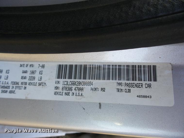 image for item AG9153 2008 Chrysler Sebring