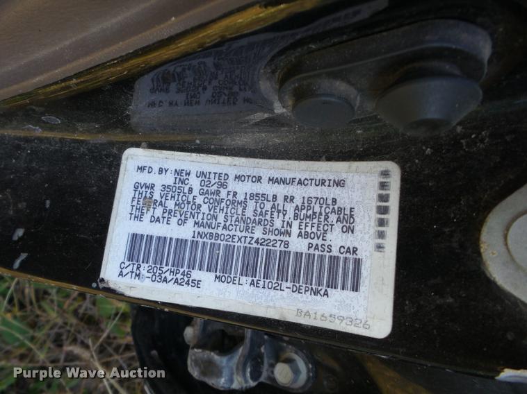 image for item AG9157 1996 Toyota Corolla