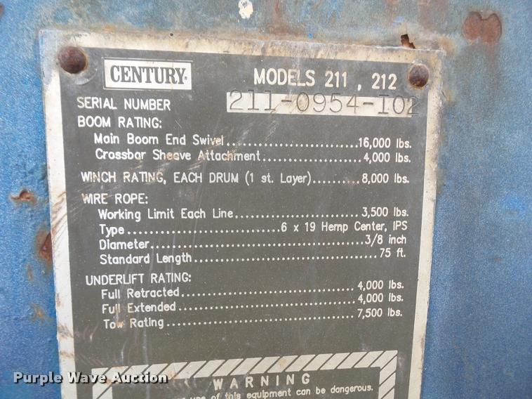 image for item BW9550 Century 211 tow truck bed