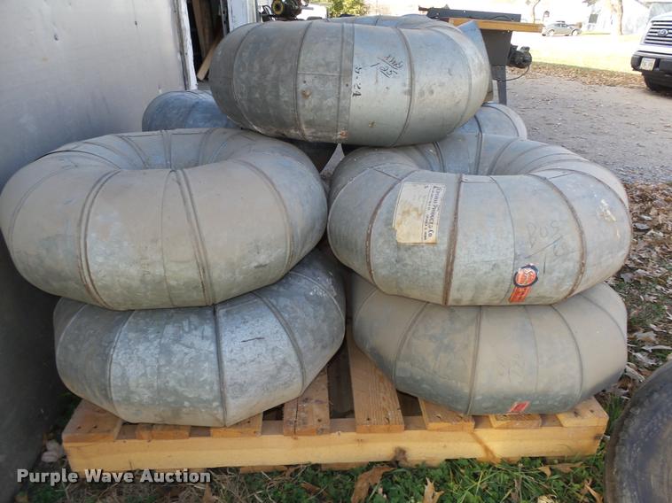 image for item CA9285 (37) 9" 24 gauge galvanized adjustable duct elbows