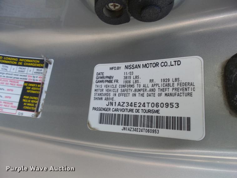 image for item DA2095 2004 Nissan 350Z
