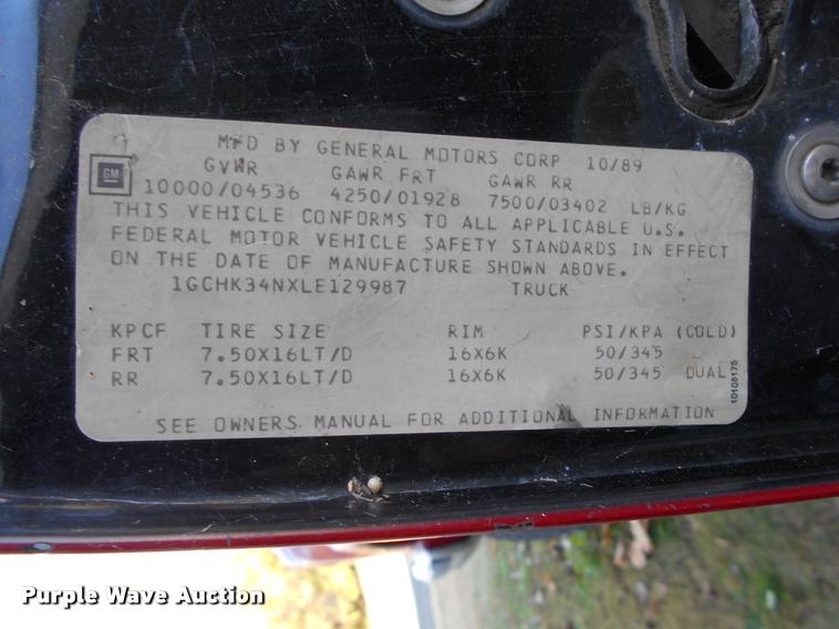 image for item DA2106 1990 Chevrolet 3500 brush fire truck