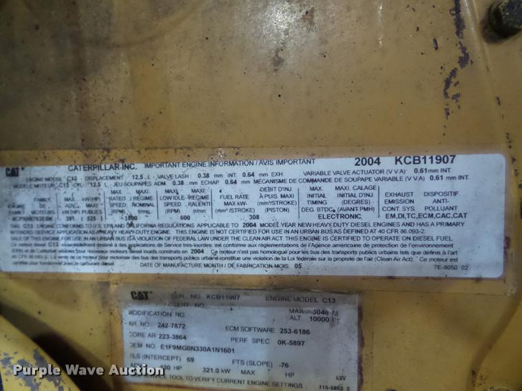 image for item DA2982 Caterpillar C13 12.5L six cylinder turbo diesel engine