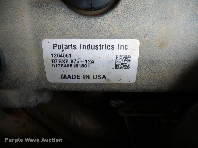 image for item DA2998 2012 Polaris RZR 900 EFI ATV