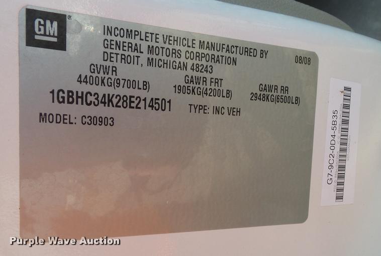 image for item DA3820 2008 Chevrolet Silverado 3500HD utility truck