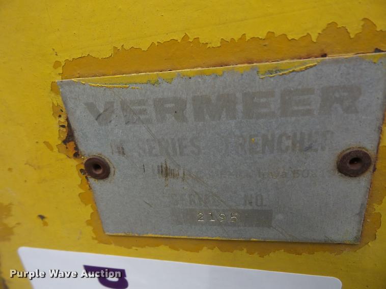 image for item DA3850 Vermeer trencher attachment