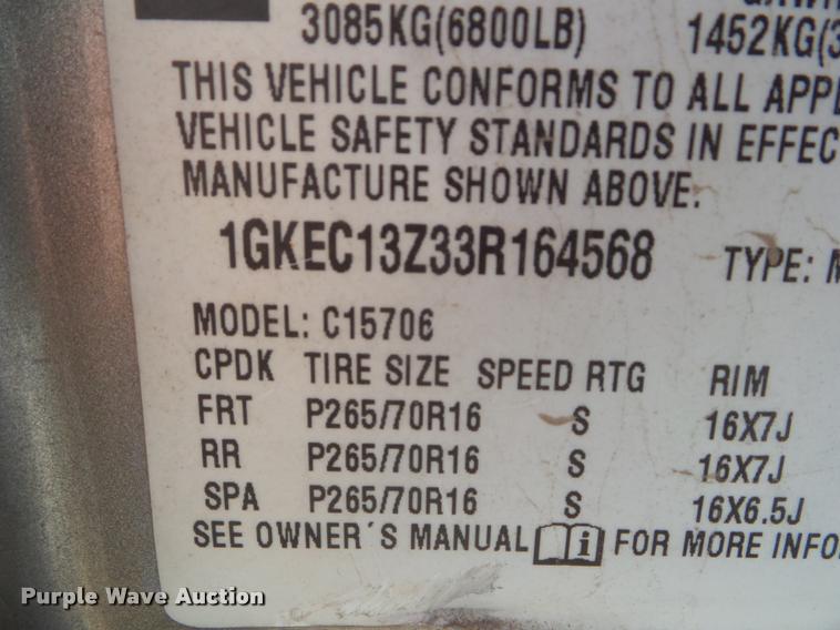 image for item DB3583 2003 GMC Yukon SUV