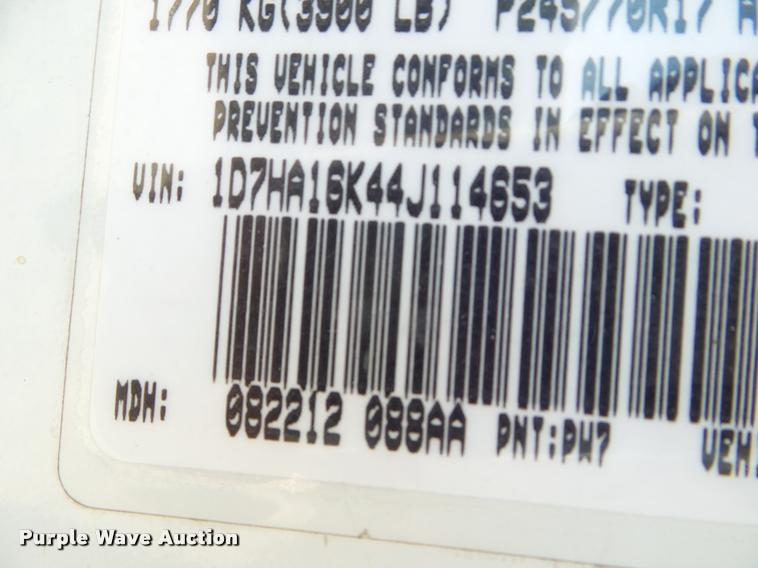 image for item DB3587 2004 Dodge Ram 1500 pickup truck