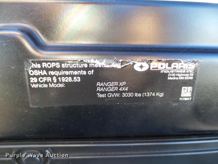 image for item DB4585 2014 Polaris Ranger XP900 utility vehicle