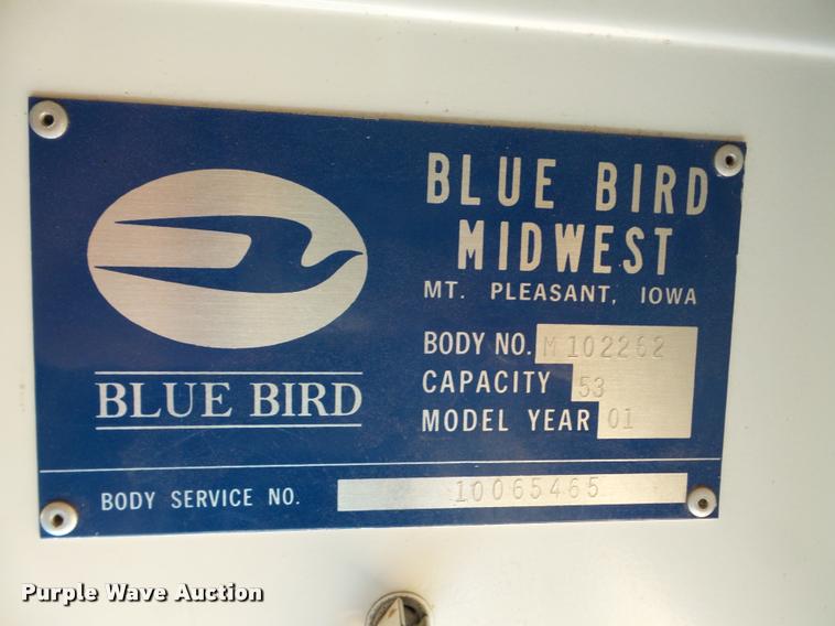 image for item DB5267 2001 International 3800 Blue Bird school bus