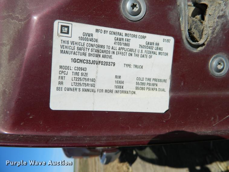 image for item J5039 1997 Chevrolet 3500 Crew Cab pickup truck