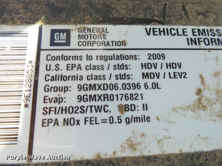 image for item K1040 2009 Chevrolet Silverado 2500HD Ext. Cab pickup truck