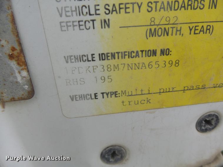 image for item K5545 1992 Ford F350 flatbed pickup truck