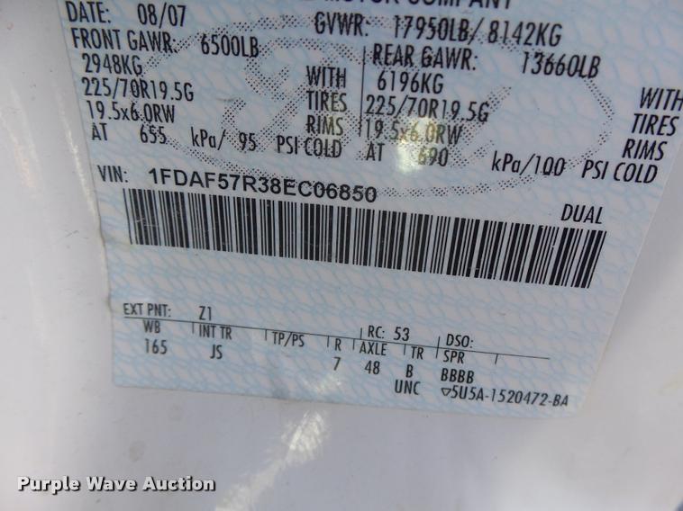 image for item K5591 2008 Ford F550 Super Duty service truck