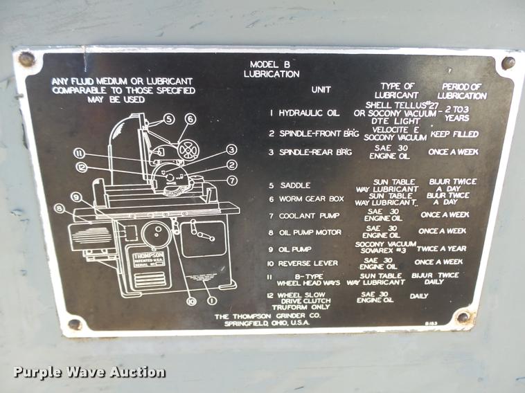 image for item L4122 Thompson B surface grinder